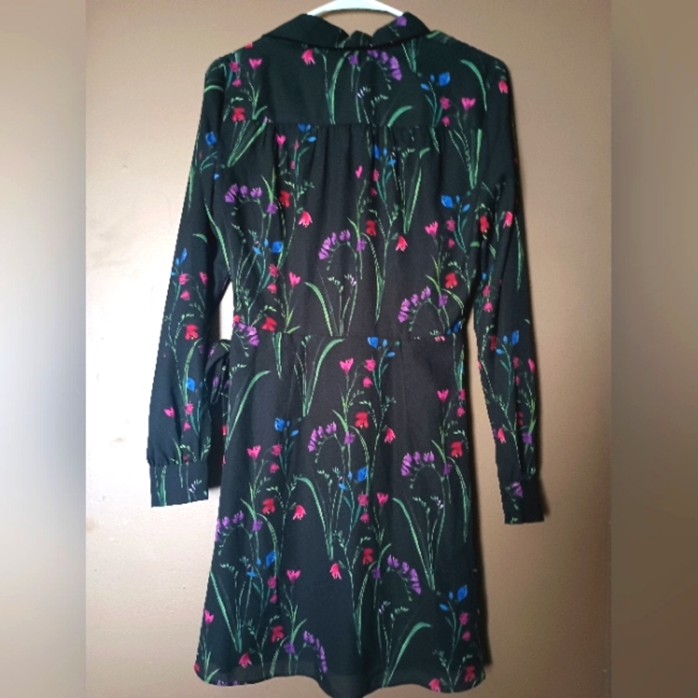 NWT Parker Women's Side-tie Floral Shirtdress  In Winter Tulip